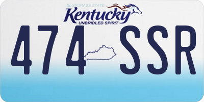 KY license plate 474SSR