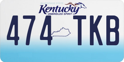 KY license plate 474TKB