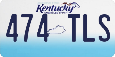 KY license plate 474TLS