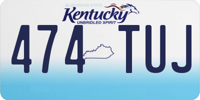 KY license plate 474TUJ