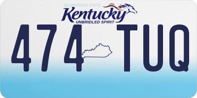 KY license plate 474TUQ