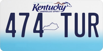 KY license plate 474TUR