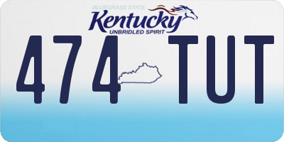 KY license plate 474TUT