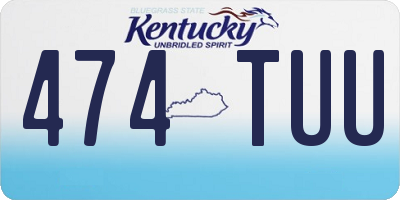 KY license plate 474TUU