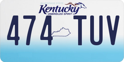 KY license plate 474TUV