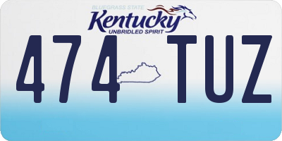 KY license plate 474TUZ