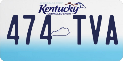 KY license plate 474TVA