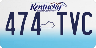 KY license plate 474TVC
