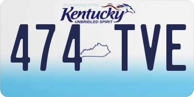 KY license plate 474TVE