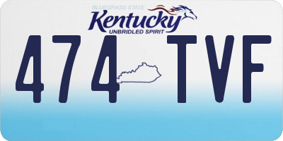 KY license plate 474TVF
