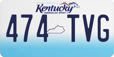 KY license plate 474TVG