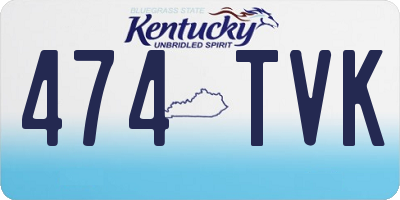 KY license plate 474TVK