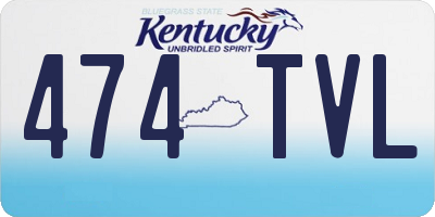 KY license plate 474TVL