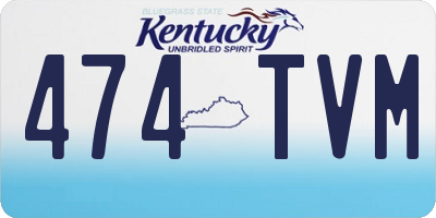 KY license plate 474TVM
