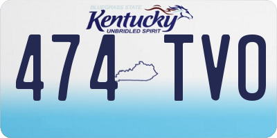 KY license plate 474TVO