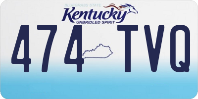 KY license plate 474TVQ