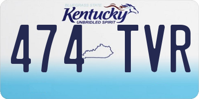 KY license plate 474TVR