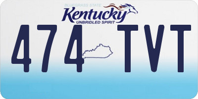 KY license plate 474TVT