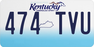 KY license plate 474TVU
