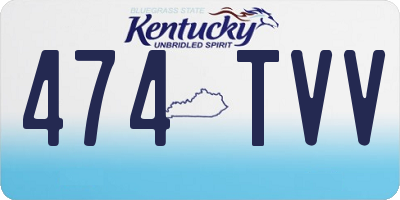 KY license plate 474TVV