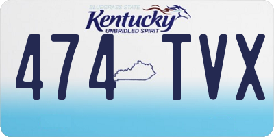 KY license plate 474TVX