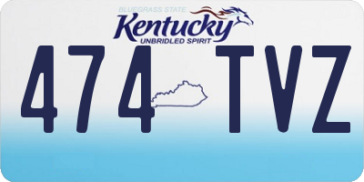 KY license plate 474TVZ