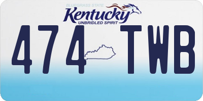 KY license plate 474TWB