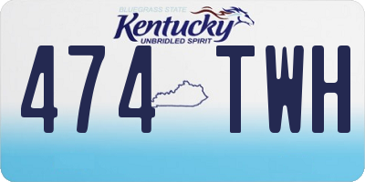 KY license plate 474TWH