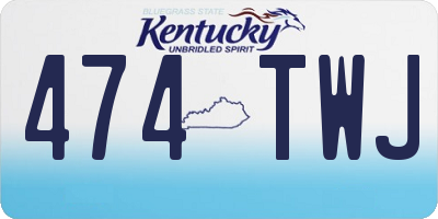 KY license plate 474TWJ