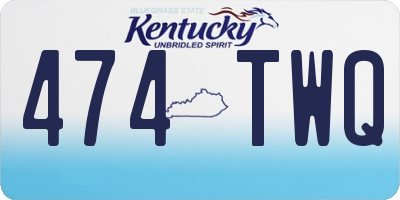 KY license plate 474TWQ
