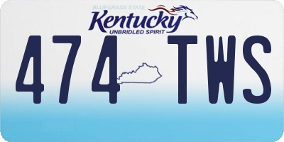 KY license plate 474TWS