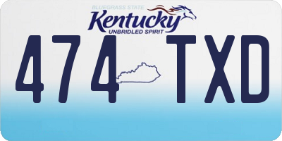 KY license plate 474TXD