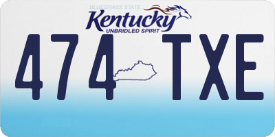 KY license plate 474TXE