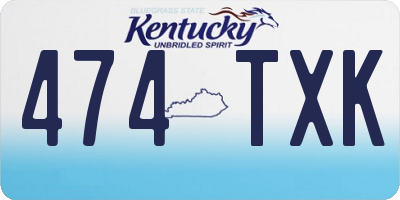 KY license plate 474TXK