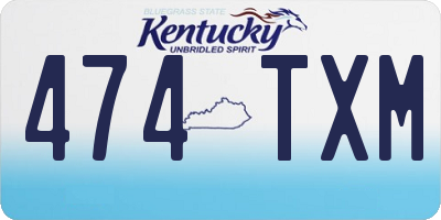 KY license plate 474TXM