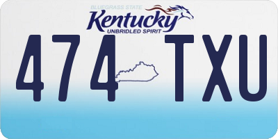 KY license plate 474TXU