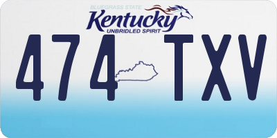 KY license plate 474TXV