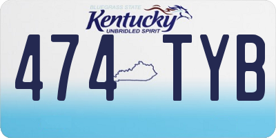 KY license plate 474TYB