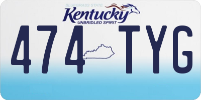KY license plate 474TYG