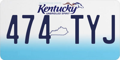 KY license plate 474TYJ
