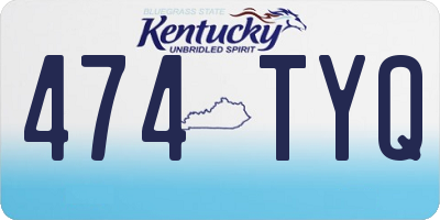 KY license plate 474TYQ