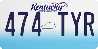 KY license plate 474TYR