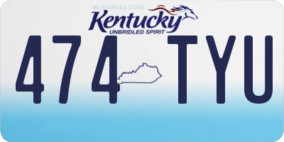 KY license plate 474TYU