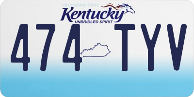 KY license plate 474TYV
