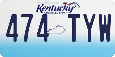 KY license plate 474TYW