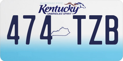 KY license plate 474TZB