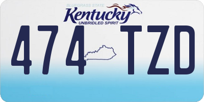 KY license plate 474TZD