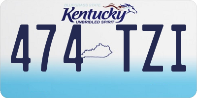 KY license plate 474TZI