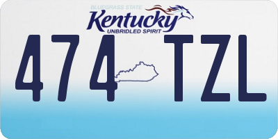 KY license plate 474TZL
