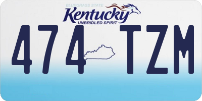 KY license plate 474TZM